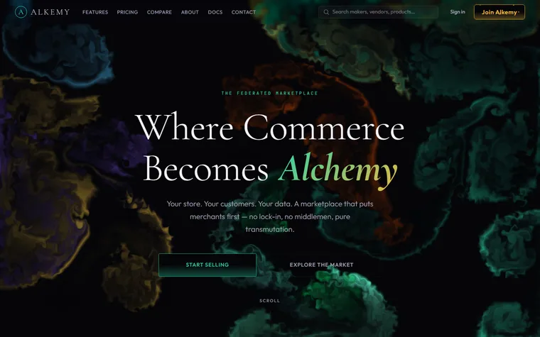 Alkemymarket homepage