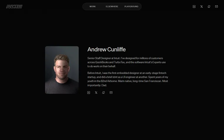 Andrewcunliffe homepage