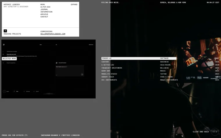Artemiilebedev homepage