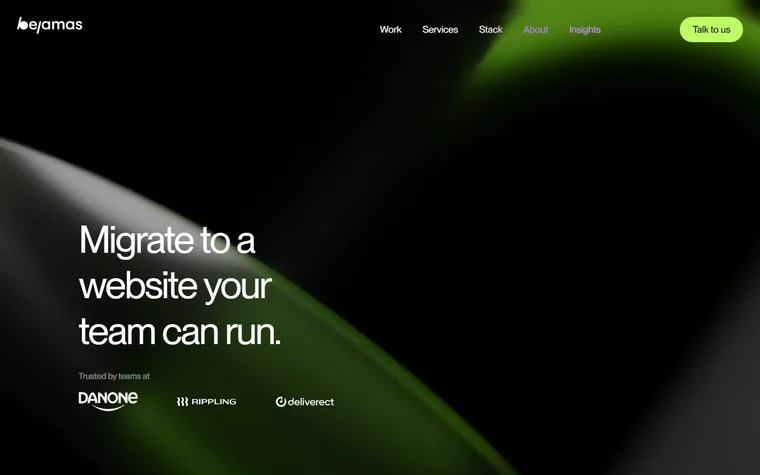Bejamas homepage
