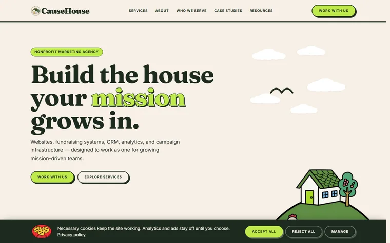 Causehouse homepage