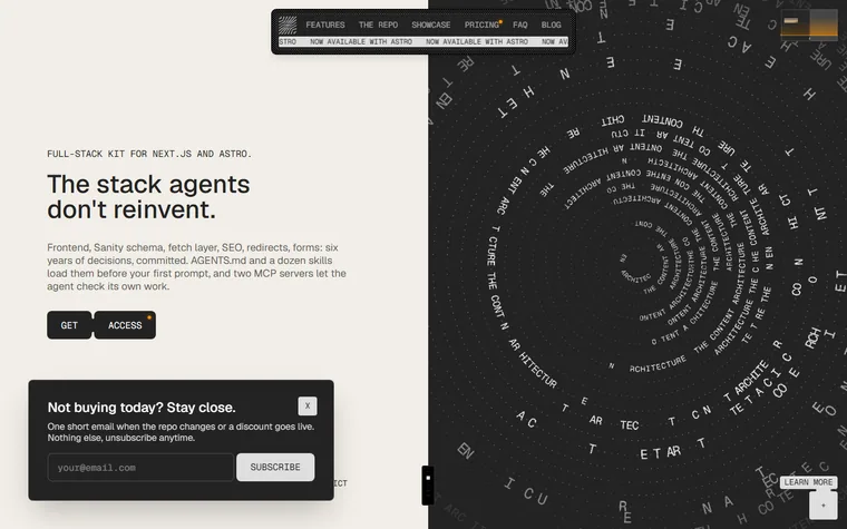 Content Architecture homepage