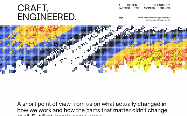 Craft homepage