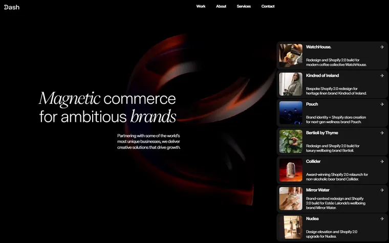 Dashcreative homepage