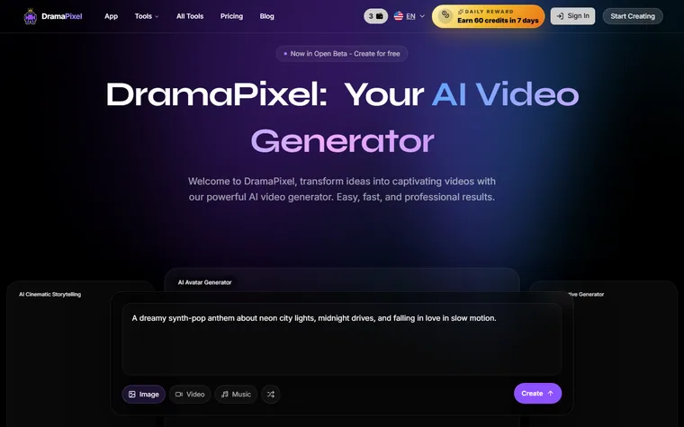 Dramapixel homepage