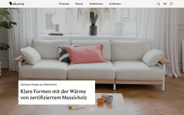 Ekomia homepage