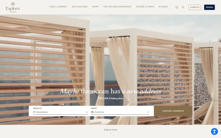 Explorajourneys homepage