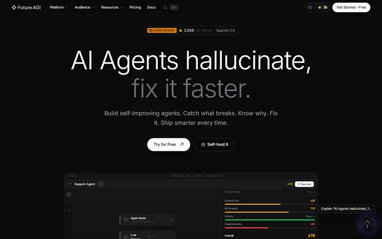 Futureagi homepage