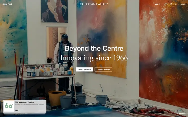 Goodman Gallery homepage