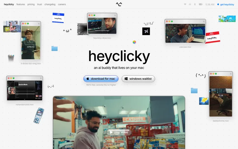 Heyclicky homepage