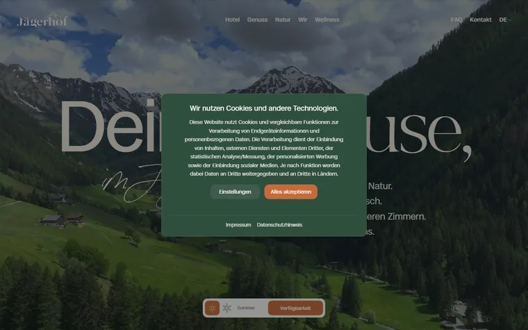 Jagerhof homepage
