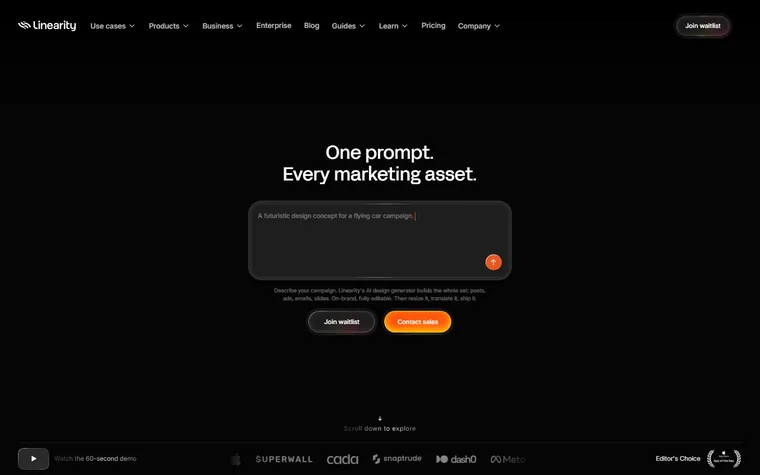 Linearity homepage