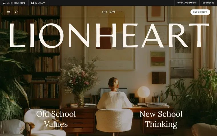Lionheart Education homepage