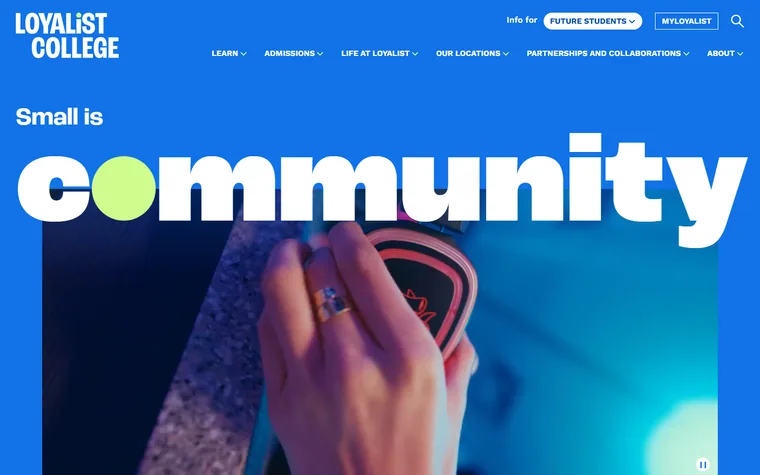 Loyalistcollege homepage