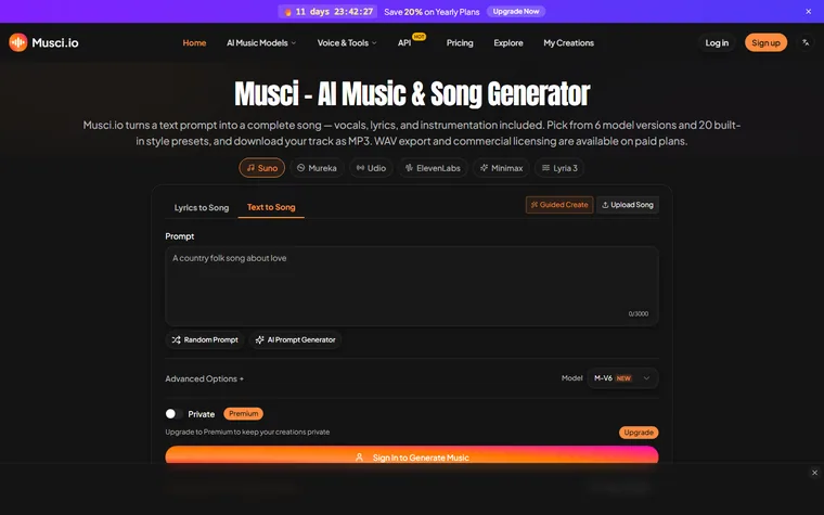 Musci homepage