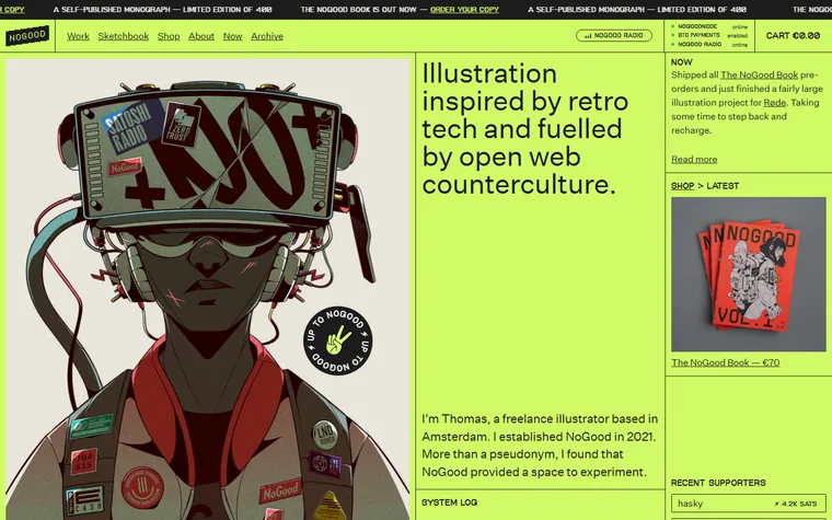 Nogood homepage