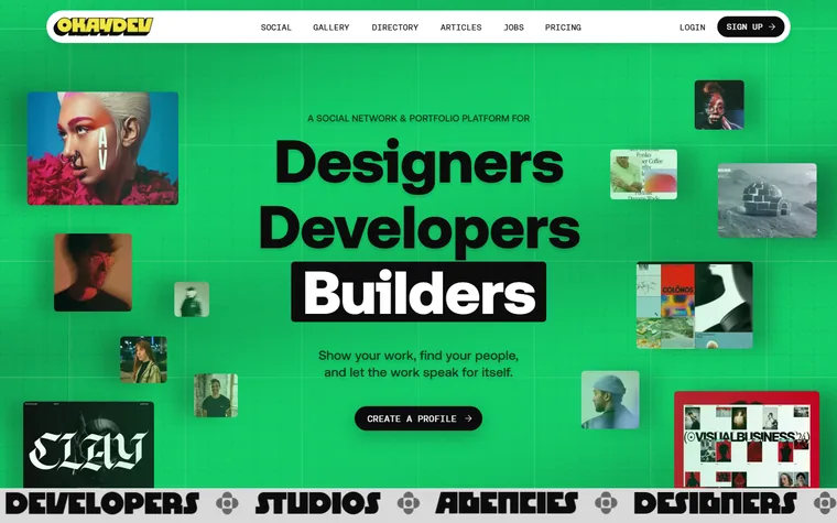 Okaydev homepage
