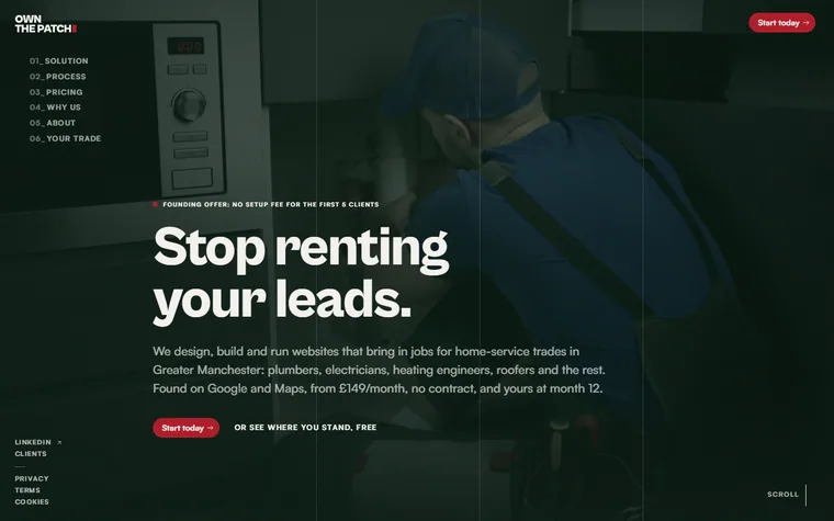 Ownthepatch homepage