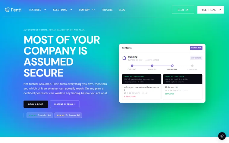 Penti homepage