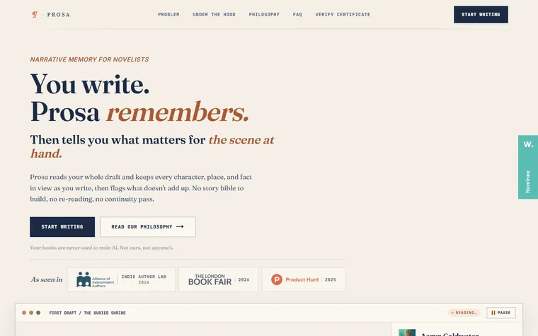 Prosa homepage