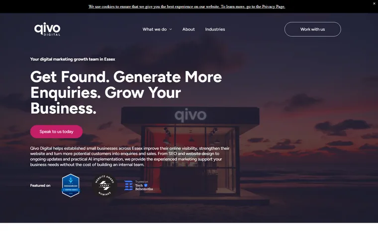 Qivo homepage