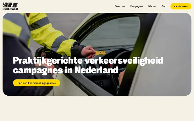 Samenveiligonderweg homepage