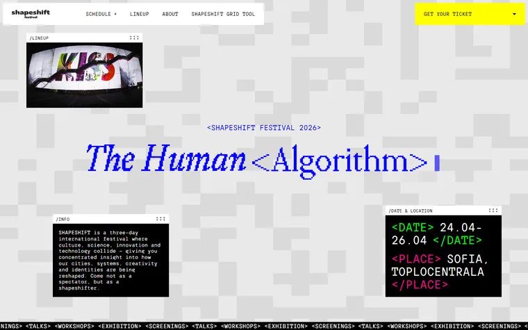 Shapeshiftfestival homepage