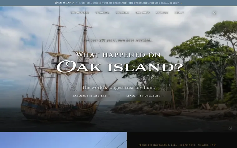 Thecurseofoakisland homepage