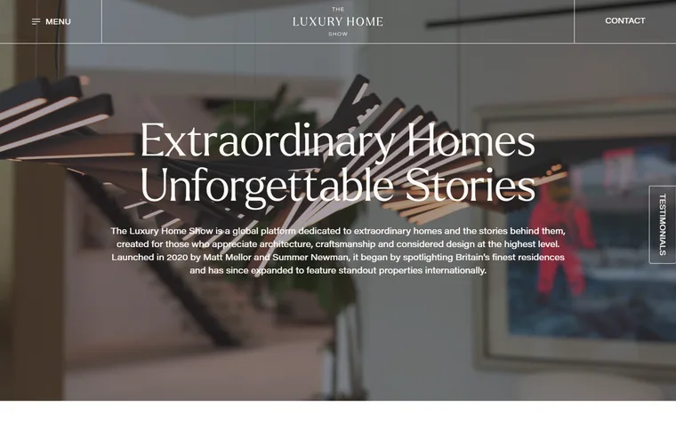 Theluxuryhomeshow homepage