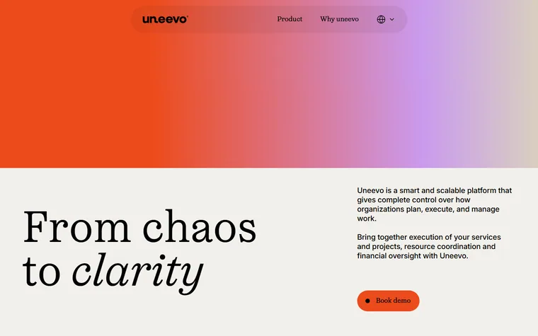Uneevo homepage