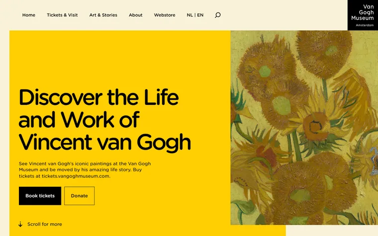 Van Gogh Museum homepage