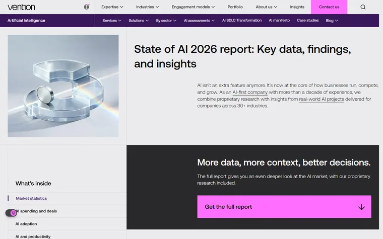 Ventionteams homepage