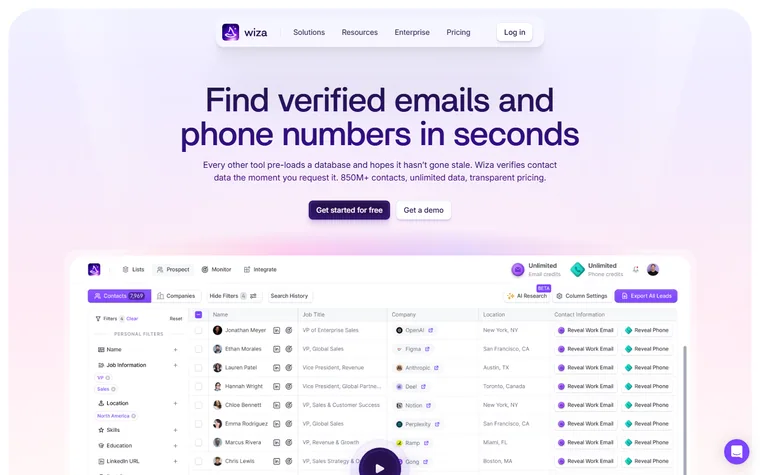 Wiza homepage